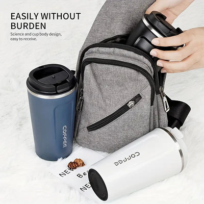 17oz Stainless Steel Travel  Mug, Personalized Laser Engrave Insulated  Mug with Lid for Tea, Coffee, Birthday Gifts