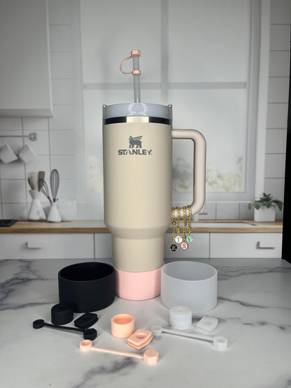 All Stanley Tumbler Accessories | Personalized Boot for Tumbler | Charm For Stanley Tumbler | Stanley Tumbler Spill Stopper Set.
