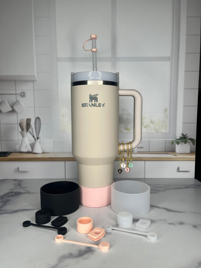 All Stanley Tumbler Accessories | Personalized Boot for Tumbler | Charm For Stanley Tumbler | Stanley Tumbler Spill Stopper Set.