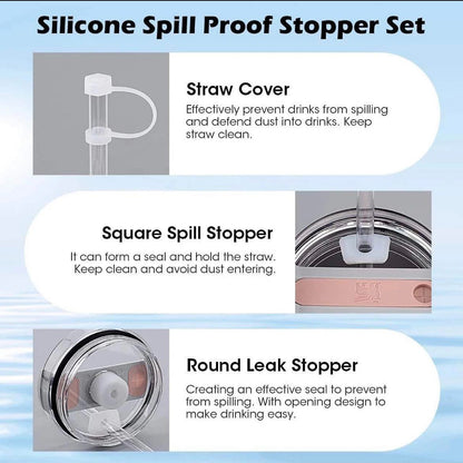 Best Quality Stanley Tumbler Spill Stopper Set | Stanley Cup Topper Set | Stainless Steel Spil Stopper,Tumbler Accessories,Stanley Accessory
