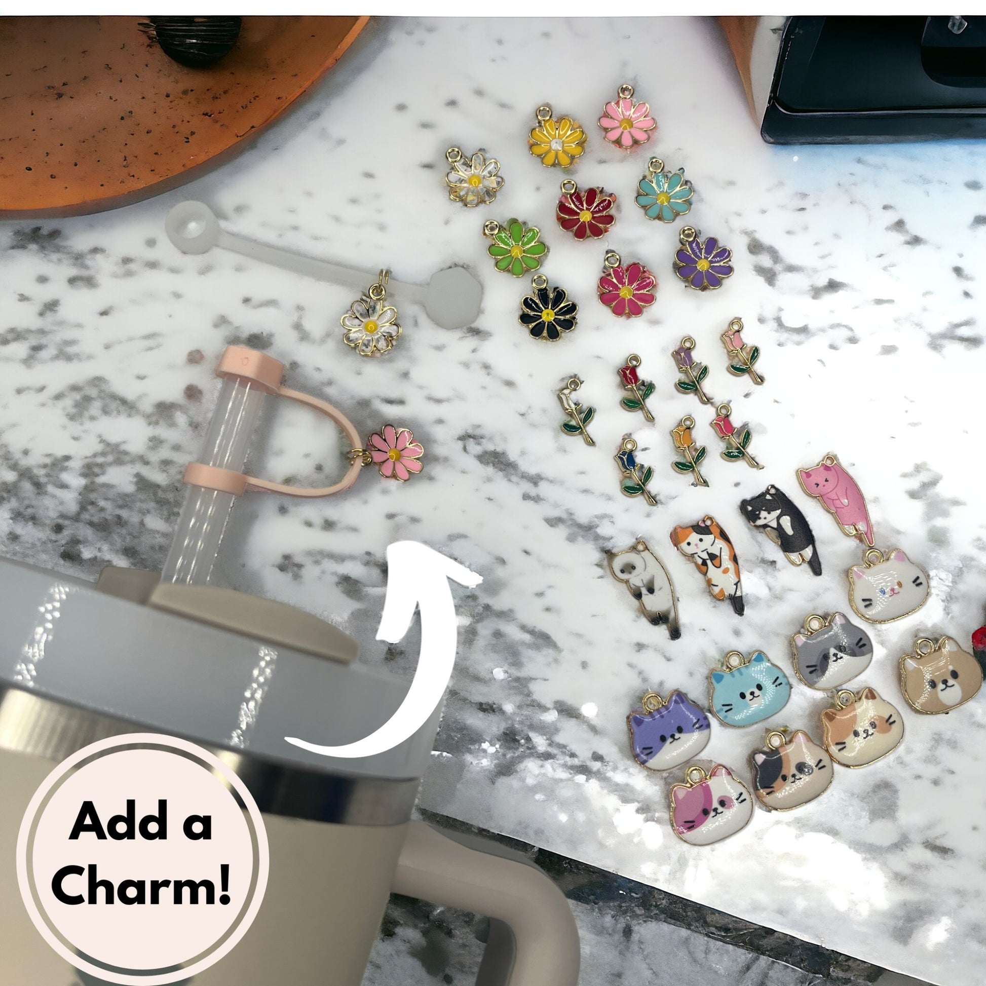 Charm For Stanley Cup | Stanley Accessories | Personalized Charm for Tumbler | Wine Glass Charm | Tumbler Handle Charm | Cup 40oz charm