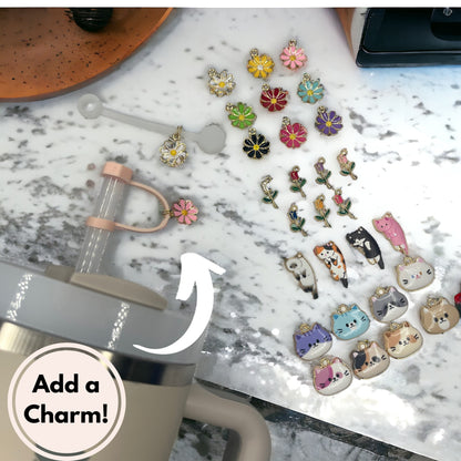 Charm For Stanley Cup | Stanley Accessories | Personalized Charm for Tumbler | Wine Glass Charm | Tumbler Handle Charm | Cup 40oz charm
