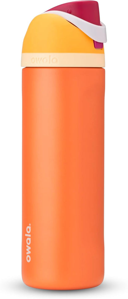 Owala Citrus Crush Color Freesip Water Bottles, Personalized Stainless Steel Bottle, Laser Engraved Custom Bottle, Thanksgiving, Zengraved