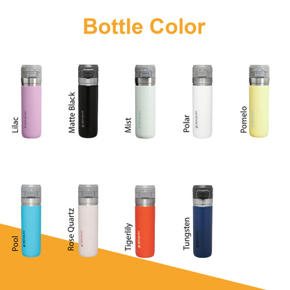 24oz, 36oz Stanley Go Quick Flip Go Water Bottle, Double Walled 304,Personalized Stainless Steel Water Bottle, Laser Engrave Vacuum Flask,Sports,Travel