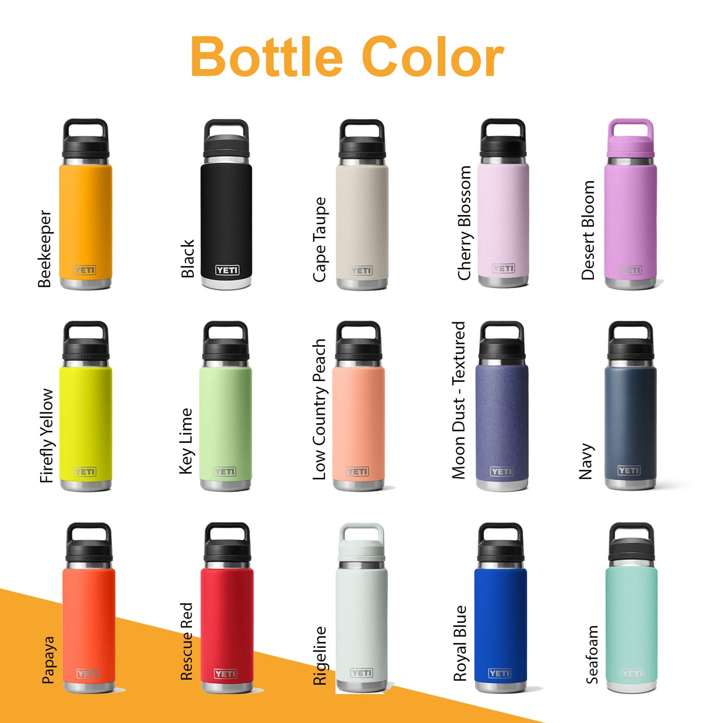 36oz YETI Rambler Stainless Steel Water Bottle, Personalized Vacuum Insulated Bottle, Laser Engraved Water Bottle with Straw Cap, Drinkware