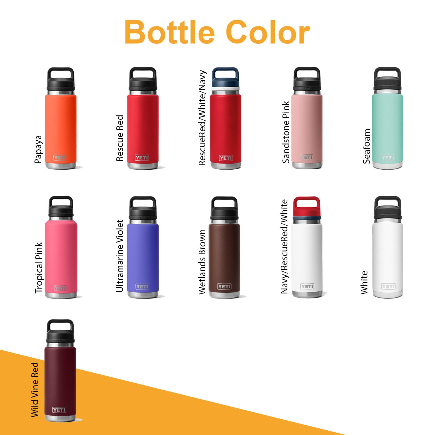 Personalized 46oz YETI Rambler Stainless Steel Bottle, Vacuum