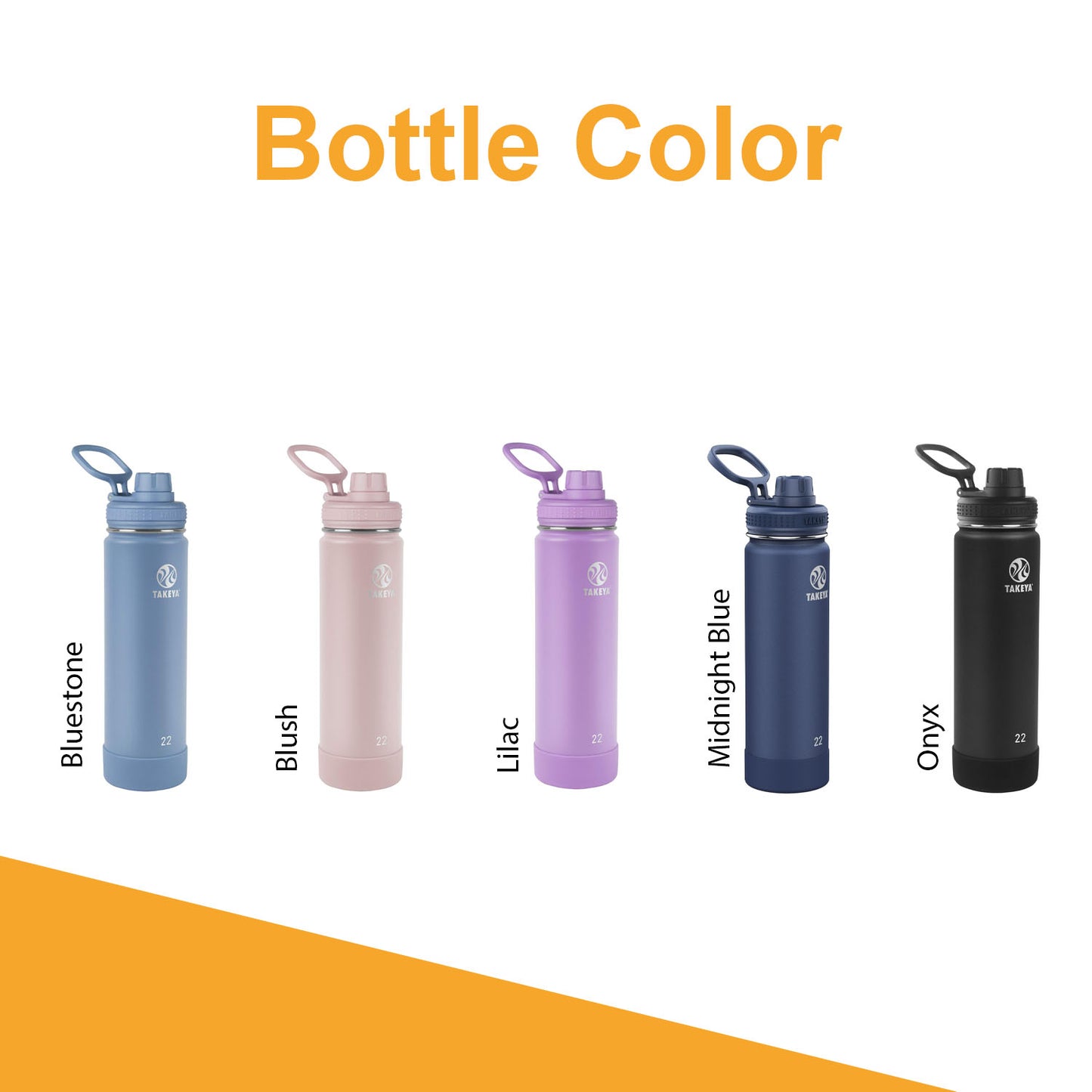 Personalized Takeya 22oz Activate Bottle: Laser Engraved Stainless Steel Water Bottle, Custom Name Bottle, Custom Logo Bottle, Bulk Bottle