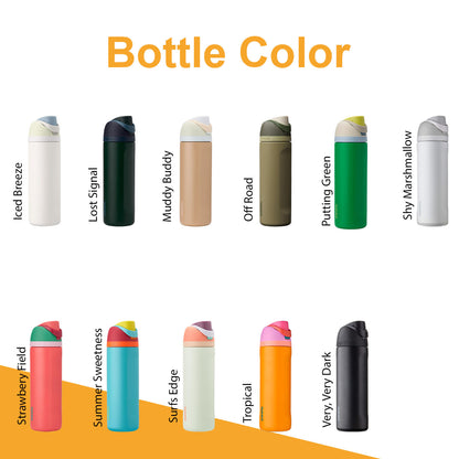 32oz Owala Insulated Water Bottles, Personlized Stainless Steel Water Bottle, Laser Engrave Custom Water Bottle with Straw Laser Engraving