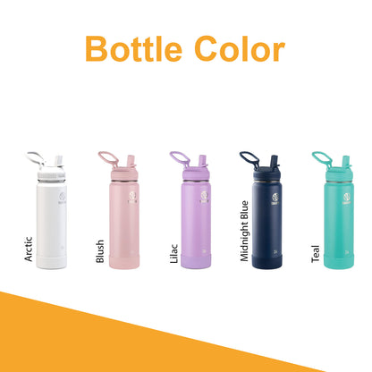 Personalized Takeya 24oz Activate Bottle: Laser Engraved Stainless Steel Water Bottle with Straw Lid, Custom Name Bottle, Custom Logo Bottle