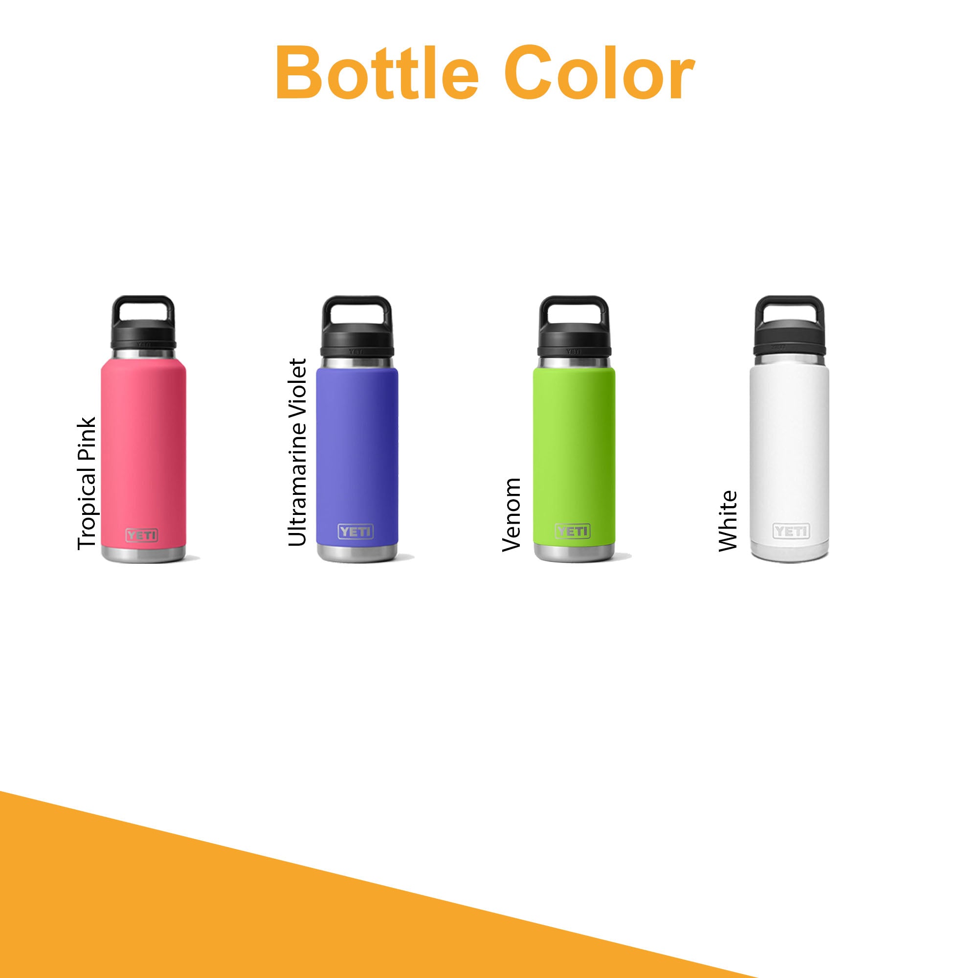 Personalized 46oz YETI Rambler Stainless Steel Bottle, Vacuum