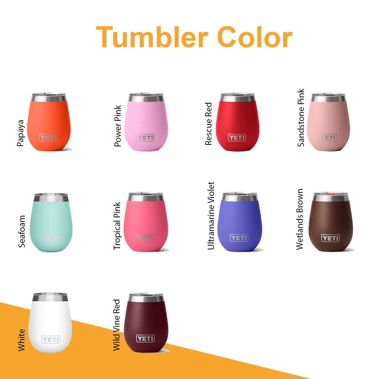 YETI Rambler Tumbler Stainless Steel, Personalized Stainless Steel Tumbler, Laser Engraved Tumbler, 10oz