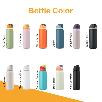 40oz Owala Insulated Water Bottles, Personlized Stainless Steel Water Bottle, Laser Engrave Custom Water Bottle with Straw Laser Engraving