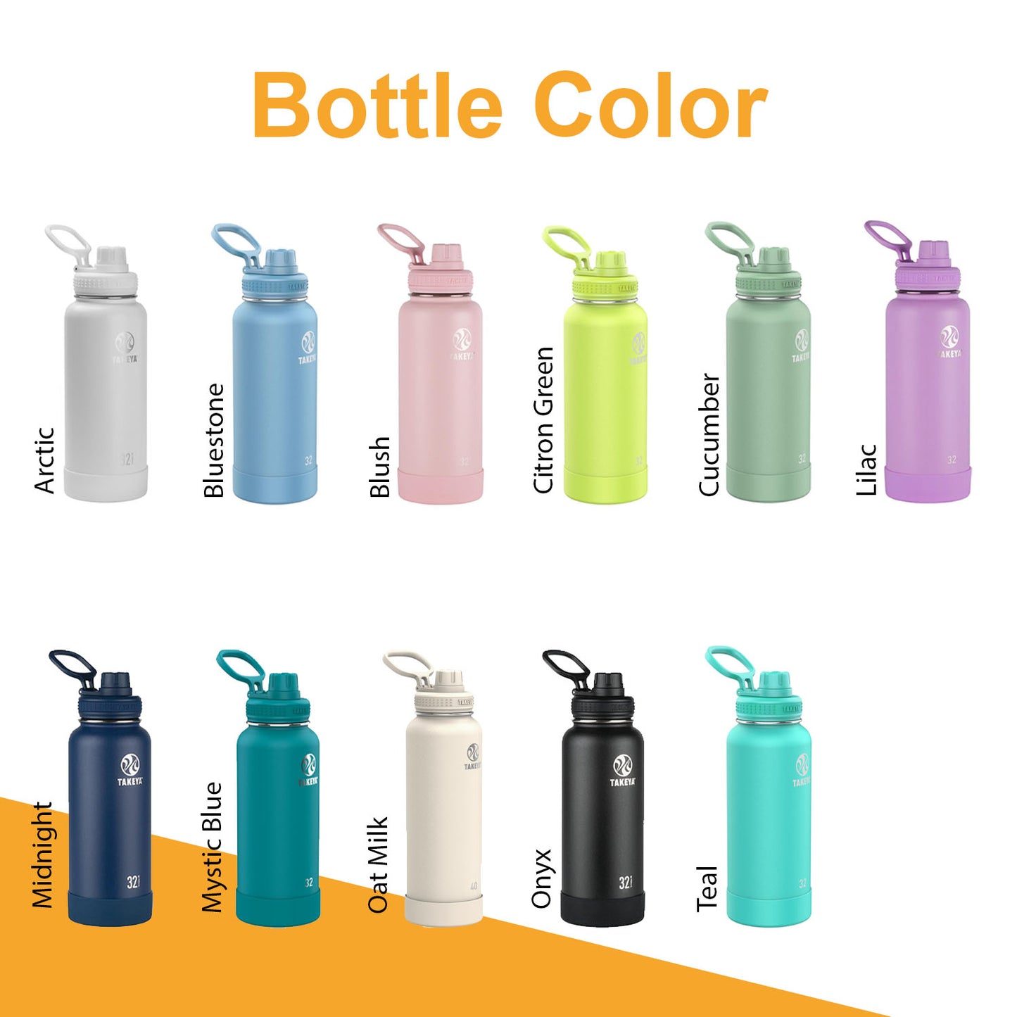 Personalized Takeya 40oz Activate Bottle: Laser Engraved Stainless Steel Water Bottle, Custom Name Bottle, Custom Logo Bottle, Bulk Bottle