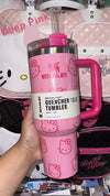 40oz Stanley Hello Kitty Stainless Steel Tumbler, Laser Engraved Tumbler With Lid and Straw, Gift for Her, Drinkware.