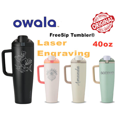 Personalized Owala FreeSip Tumbler, Laser Engraved Owala Tumbler for Coffee and Tea, Name Owala Tumbler, Insulated Tumbler, Gift for Her