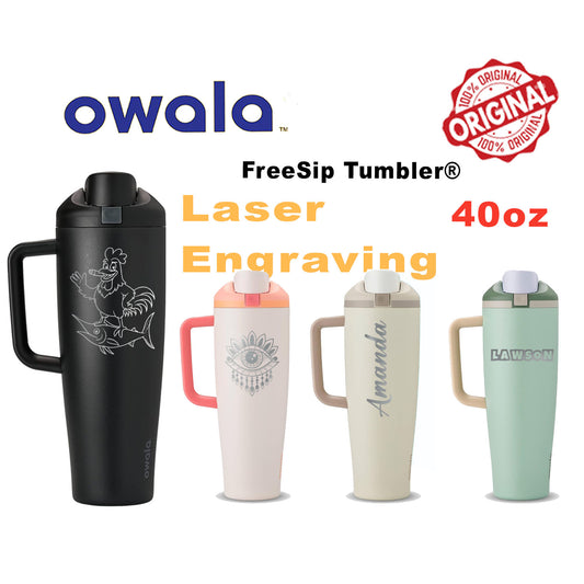 Personalized Owala FreeSip Tumbler, Laser Engraved Owala Tumbler for Coffee and Tea, Name Owala Tumbler, Insulated Tumbler, Gift for Her