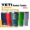 YETI Rambler Tumbler Stainless Steel, Personalized Stainless Steel Tumbler, Laser Engraved Tumbler, 30oz