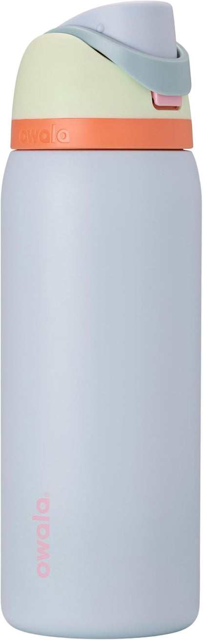 Owala Beach House Color Insulated Water Bottles, Personalized Stainless Steel Water Bottle, Laser Engraved Custom Water Bottle with Straw 8 engraving lounge
