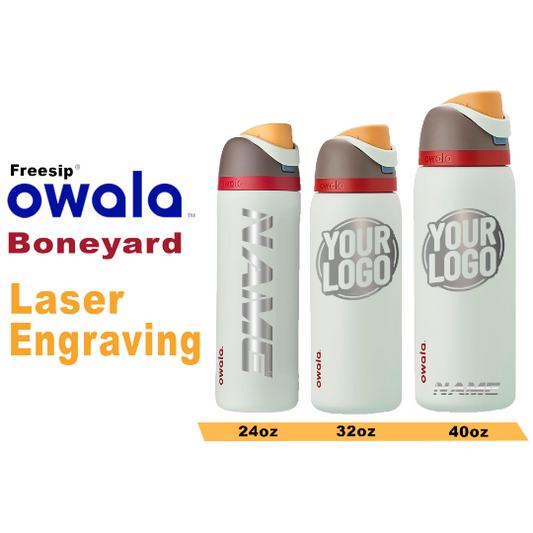 Owala Boneyard Insulated Water Bottles, Personlized Stainless Steel Water Bottle, Laser Engrave Custom Water Bottle with Straw. engraving lounge