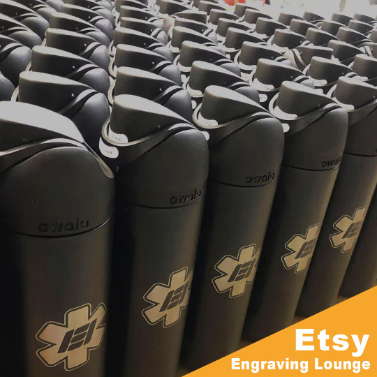 Owala Dreamy Field Insulated Water Bottles, Personlized Stainless Steel Water Bottle, Laser Engrave Custom Water Bottle with Straw.  6 engraving lounge
