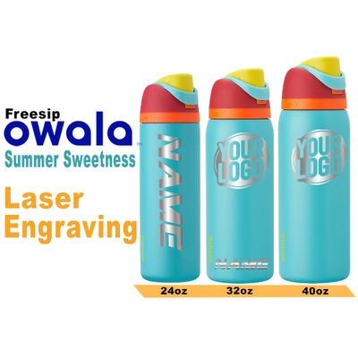 Owala Summer Sweetness Insulated Water Bottles, Personlized Stainless Steel Water Bottle, Laser Engrave Custom Water Bottle with Straw.