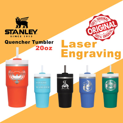 Personalized 20oz Stanley Quencher Tumbler, Custom Stainless Steel Cup, Name Engraved Tumbler, Double Wall Insulated Cup, Hot Mug With Straw