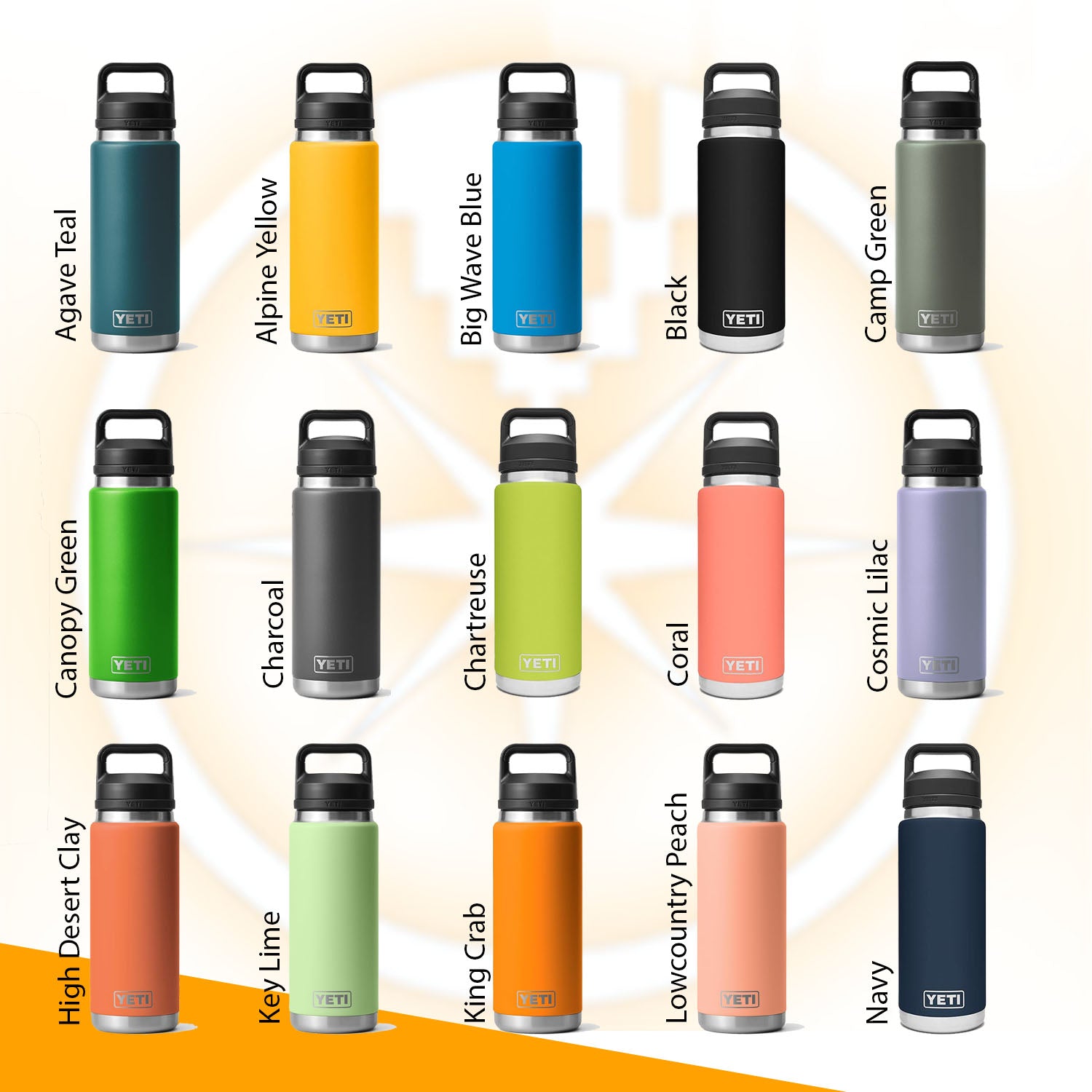 Personalized 46oz YETI Rambler Stainless Steel Bottle, Vacuum Insulated Custom Water Bottle, Laser Engraved Bottle with Chug Cap