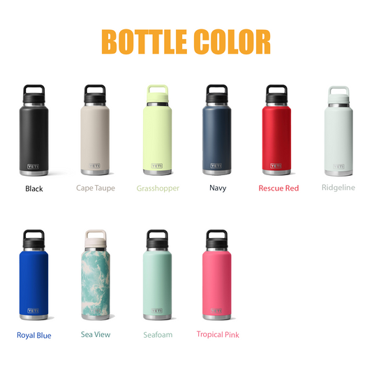 Personalized 46oz YETI Rambler Stainless Steel Bottle, Vacuum Insulated Custom Water Bottle, Laser Engraved Bottle with Chug Cap 1 engraving lounge
