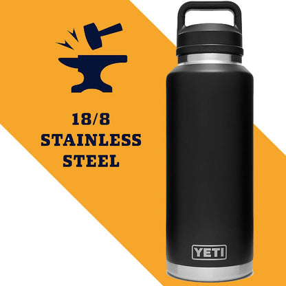 Personalized 46oz YETI Rambler Stainless Steel Bottle, Vacuum Insulated Custom Water Bottle, Laser Engraved Bottle with Chug Cap 7  engraving lounge