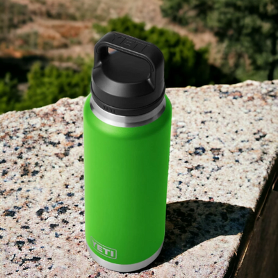 Personalized Canopy Green Color YETI Rambler Stainless Steel Bottle, Vacuum Insulated Custom Bottle, Laser Engraved Bottle in Different Size