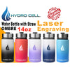 Personalized Ombre 14oz  HYDRO CELL Stainless Steel Insulated Water Bottle with Straw - For Cold & Hot Drinks