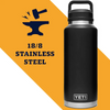Personalized Seafoam Color YETI Rambler Stainless Steel Bottle, Vacuum Insulated Custom Bottle, Laser Engraved Bottle in Different Size