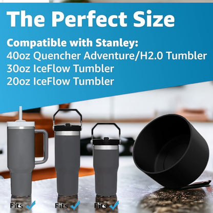 Personalized Silicone Boot for Stanley Quencher Tumbler, Silicone Bottom for Stanley Cup, Protective Anti-Slip Boot, Stanley Cup accessories