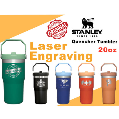 Personalized Stanley 20oz IceFlow Stainless Steel Tumbler, Stanley Iceflow Custom Tumbler, Laser Engraved Travel Cup, Hydration, Camping. engraving lounge