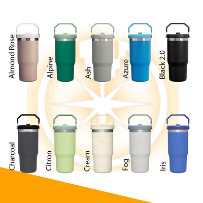 Personalized Stanley 20oz IceFlow Stainless Steel Tumbler, Stanley Iceflow Custom Tumbler, Laser Engraved Travel Cup, Hydration, Camping.