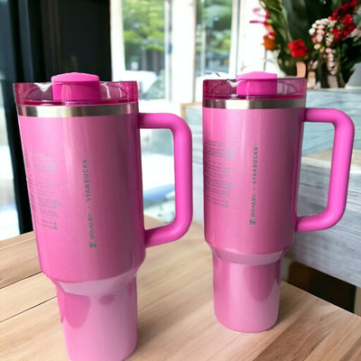 Stanley x Starbucks Quencher 40oz Tumbler Winter Pink, Personalized Tumbler With Lid and Straw, Laser Engraved Tumbler, Drinkware, SportsStanley x Starbucks Quencher 40oz Tumbler Winter Pink, Personalized Tumbler With Lid and Straw, Laser Engraved Tumbler, Drinkware, Sports