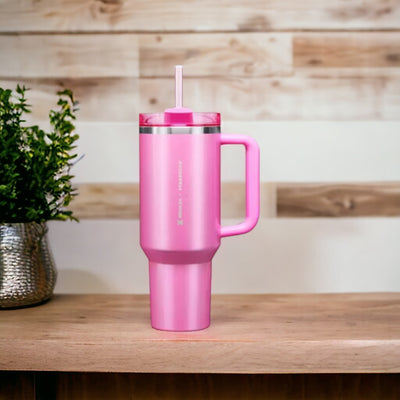Stanley x Starbucks Quencher 40oz Tumbler Winter Pink, Personalized Tumbler With Lid and Straw, Laser Engraved Tumbler, Drinkware, SportsStanley x Starbucks Quencher 40oz Tumbler Winter Pink, Personalized Tumbler With Lid and Straw, Laser Engraved Tumbler, Drinkware, Sports