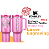 Stanley x Starbucks Quencher 40oz Tumbler Winter Pink, Personalized Tumbler With Lid and Straw, Laser Engraved Tumbler, Drinkware, SportsStanley x Starbucks Quencher 40oz Tumbler Winter Pink, Personalized Tumbler With Lid and Straw, Laser Engraved Tumbler, Drinkware, Sports