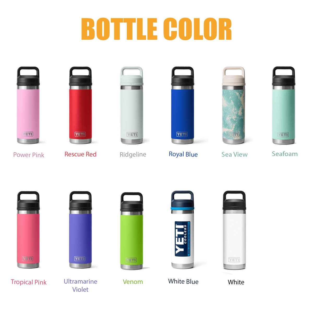 YETI Rambler 18oz Stainless Steel Water Bottle, Personalized Vacuum Insulated Bottle, Laser Engraved Water Bottle with Straw Cap, Drinkware 2 engraving lounge