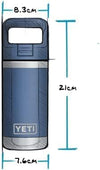 YETI Rambler Jr. 12oz Kids Bottle, Personalized Vacuum Insulated Bottle, Laser Engraved Custom Water Bottle with Straw Cap, Drinkware