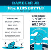 YETI Rambler Jr. 12oz Kids Bottle, Personalized Vacuum Insulated Bottle, Laser Engraved Custom Water Bottle with Straw Cap, Drinkware