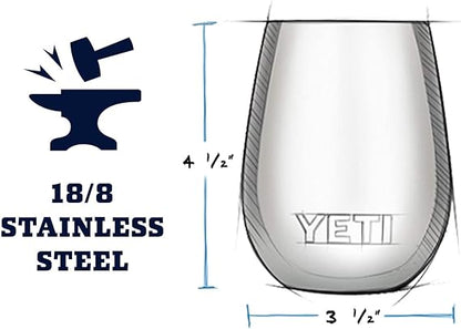 YETI Rambler Tumbler Stainless Steel, Personalized Stainless Steel Tumbler, Laser Engraved Tumbler, 10oz