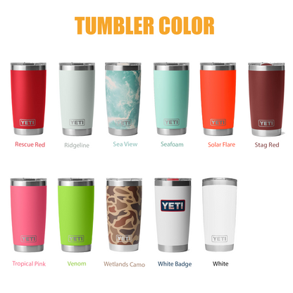 YETI Rambler Tumbler Stainless Steel, Personalized Stainless Steel Tumbler, Laser Engraved Tumbler, 20oz, 10oz ,2 engraving lounge