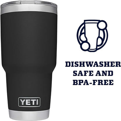 YETI Rambler Tumbler Stainless Steel, Personalized Stainless Steel Tumbler, Laser Engraved Tumbler, 30oz, 16oz