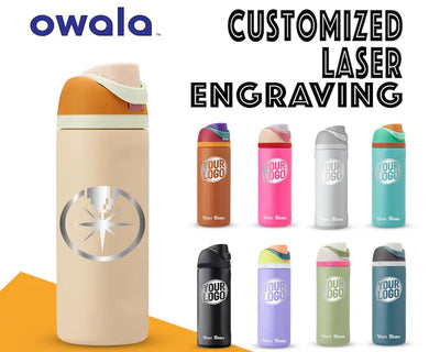 32oz Owala Insulated Water Bottles, Personlized Stainless Steel Water Bottle, Laser Engrave Custom Water Bottle with Straw Laser Engraving