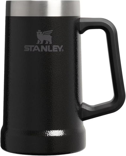 24oz Stanley Big Grip Beer Stein Stainless Steel Tumbler, Personalized Stainless Steel Tumbler, Laser Engraved Tumbler.
