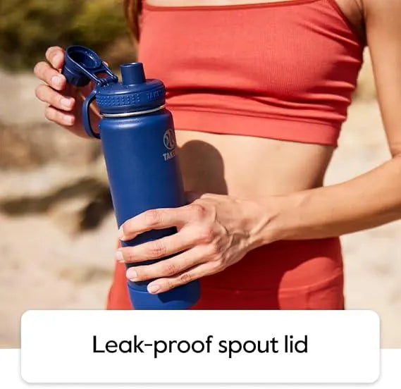 Personalized Takeya 24oz Activate Bottle: Laser Engraved Stainless Steel Water Bottle with Straw Lid, Custom Name Bottle, Custom Logo Bottle